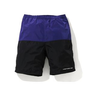 Sports shorts BAPE Color Block Track Short Black/Blue black and blue 242636