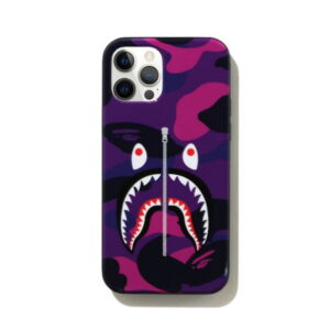 Protective case BAPE Color Camo Shark iPhone 12/12 Pro Case Purple violet 241070