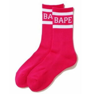 Sports socks BAPE Neon Socks Pink White 240411