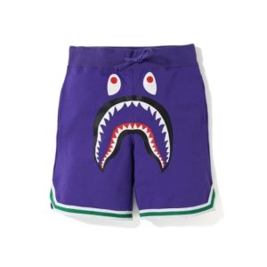 BAPE Shark Basketball Sweat Shorts Purple violet 243546