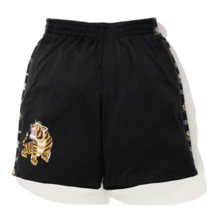 BAPE Tiger Jersey Wide Shorts Black black 241707