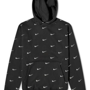 Nike All Over Swoosh Logo Hoodie Black black CJ8907 010