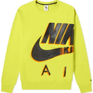 Nike x Kim Jones Fleece Crewneck Volt Sweatshirt neon yellow DD0692 344