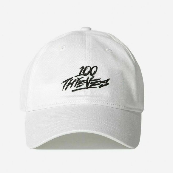 Baseball Cap 100 Thieves Jam Dad Hat White White 262714