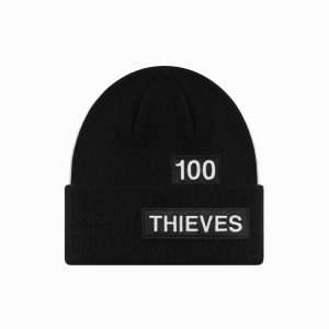 100 Thieves Numbers Beanie Black Blue 262170