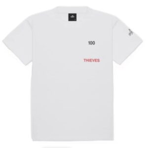 T-shirt 100 Thieves Numbers T-shirt White Black 262204