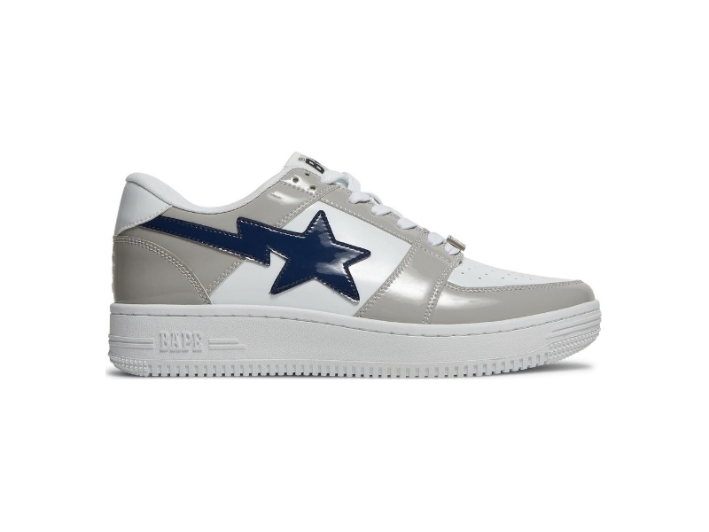 Sneakers A Bathing Ape Bapesta Low White Gray Cream 1H30191002 WHT