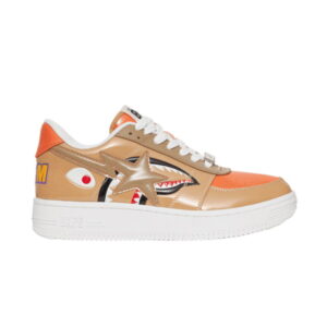 A Bathing Ape Bapesta Mad Shark Tan Orange Sneakers 1H30191005 002