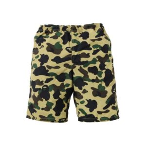 Sports shorts BAPE 1st Camo Beach Shorts (SS20) Yellow Black 245749