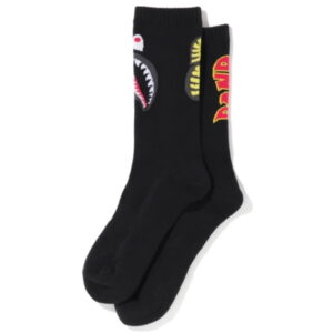 Sports socks BAPE 2nd Shark Socks Black Black 246809