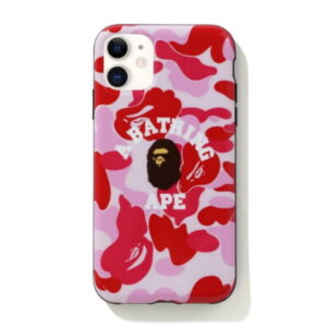 Protective case BAPE ABC Camo College iPhone 11 Case Pink White 251096