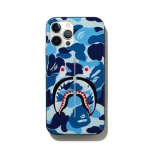 Protective case BAPE ABC Camo Shark iPhone 12/12 Pro Case Blue White 249387