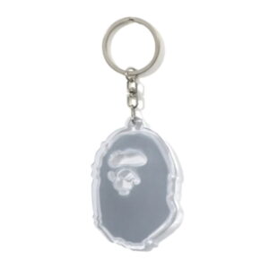 Keychain BAPE Ape Head Reflective Keychain White White 251661