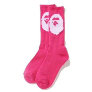 Sports socks BAPE Big Ape Head Socks Pink Orange 249603