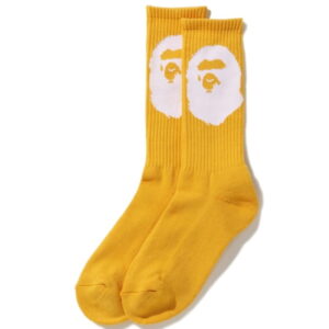 Sports socks BAPE Big Ape Head Socks Yellow Yellow 246069