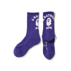 Sports socks BAPE College Socks (SS20) Purple Violet 249419