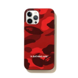 Protective case BAPE Color Camo iPhone 12 Pro Max Case Red Black 249394