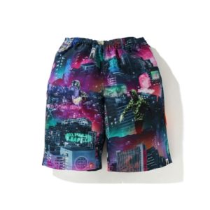 Sports shorts BAPE Neon Tokyo Track Shorts Black black 245334