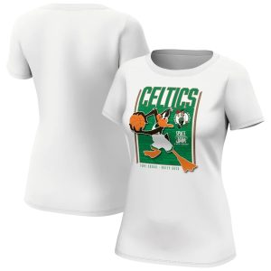 Boston Celtics Fanatics Branded Space Jam Tune Squad Daffy Duck T-Shirt – Womens White 253197