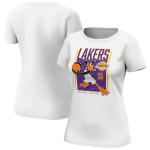 Los Angeles Lakers Fanatics Branded Space Jam Tune Squad Daffy Duck T-Shirt – Womens White 253155