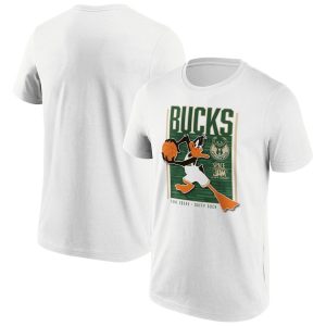 Milwaukee Bucks Fanatics Branded Space Jam Tune Squad Daffy Duck T-Shirt – Mens White 254110