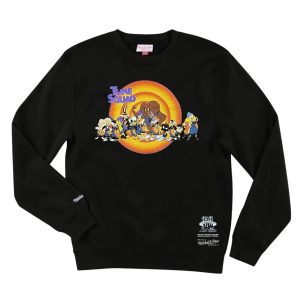 Mitchell & Ness Tune Squad Line Up Space Jam Crew Jumper Sweatshirt Black 255753