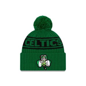 New Era Boston Celtics 2021 Draft Edition Pom Knit NBA Beanie Green 261033