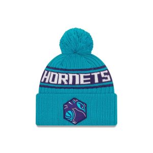 New Era Charlotte Hornets 2021 Draft Edition Pom Knit NBA Beanie Turquoise 262798