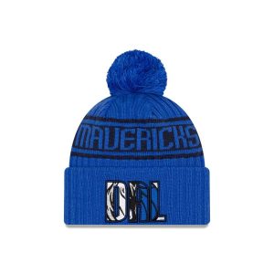 New Era Dallas Mavericks 2021 Draft Edition Pom Knit NBA Beanie Blue 262191