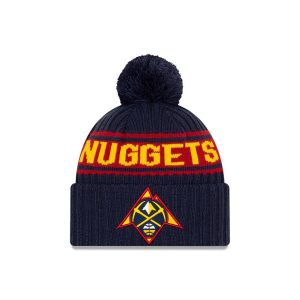 New Era Denver Nuggets 2021 Draft Edition Pom Knit NBA Beanie Green 259871