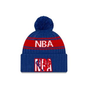 New Era NBA Logoman 2021 Draft Edition Pom Knit Beanie Blue 262124