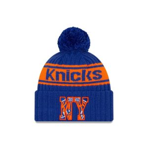 New Era New York Knicks 2021 Draft Edition Pom Knit NBA Beanie Blue 262256