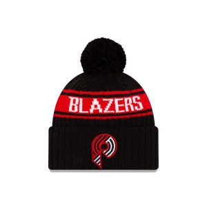 New Era Portland Trail Blazers 2021 Draft Edition Pom Knit NBA Beanie Black 261036