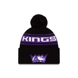 New Era Sacramento Kings 2021 Draft Edition Pom Knit NBA Beanie Black 259868