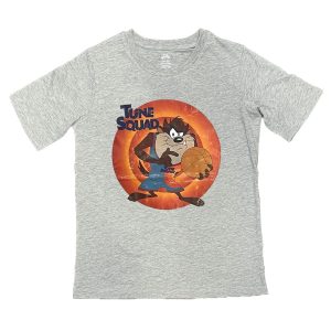 Outerstuff Taz Tune Squad Space Jam 2 Name & Number Youth T-Shirt Basketball T-Shirt Gray 256862