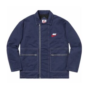 Supreme x Nike Double Zip Quilted Work Jacket Navy Navy 259334