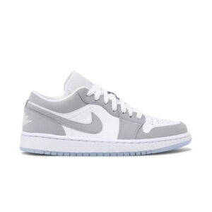 Wmns Air Jordan 1 Low White Wolf Gray Black DC0774 105