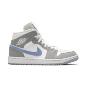 Wmns Air Jordan 1 Mid Wolf Gray Aluminum BQ6472 105