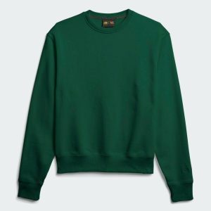 adidas Pharrell Williams Basics Crewneck Sweatshirt Dark Green Yellow 264642