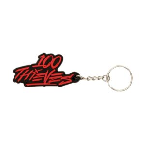 Keychain 100 Thieves Logo Keychain Black/Red Black/Red 262501