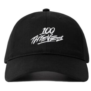 Baseball Cap 100 Thieves No Camping Dad Hat Black Black 263772