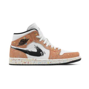 Air Jordan 1 Mid SE Brushstroke Paint Splatter Blue DA8005 100