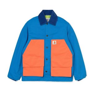 Awake x Carhartt WIP Michigan Chore Coat Blue White 280179