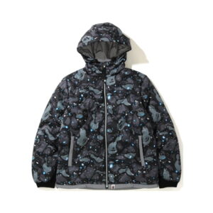 Down Jacket BAPE Space Camo Hoodie Down Jacket Black Black 273874