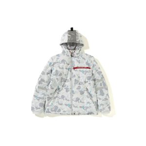 BAPE Space Camo Hoodie Jacket White White 273854