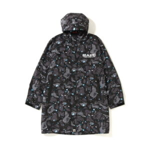 BAPE Space Camo Long Hoodie Jacket Black Black 273841