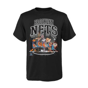 Brooklyn Nets Tunes On Court T-Shirt – Youth White 271589