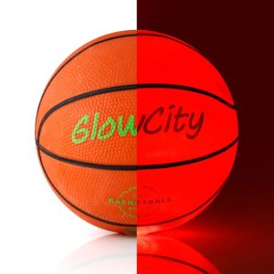 GlowCity Hi-Bright LED Light Up Illuminate Entire Dark Mini Basketball Blue 276531