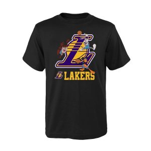 Los Angeles Lakers Warmin' Up T-Shirt – Youth Black 272130