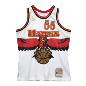 Mitchell & Ness Dikembe Mutombo Atlanta Hawks Hardwood Classics Throwback NBA Swingman Jersey Basketball Jersey White/Red 273617